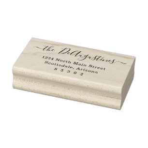 Eenvoudig Manuscript en het Adres van de Terugkeer Rubberstempel