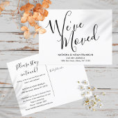 Eenvoudig Manuscript hebben wij Nieuw Adres van he Aankondigingskaart