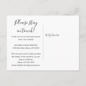 Eenvoudig Manuscript hebben wij Nieuw Adres van he Aankondigingskaart (Achterkant)