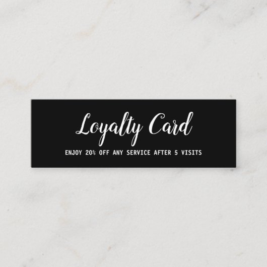 eenvoudig manuscript minimaal voegt de loyaliteits klantenkaartje (Voorkant)