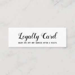 eenvoudig manuscript minimaal voegt de loyaliteits klantenkaartje