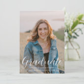 Eenvoudig Manuscript Modern Afstuderen van de Foto Kaart (Staand voorkant)