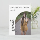 Eenvoudig Manuscript Modern Arch 2 het Afstuderen  Kaart (Staand voorkant)