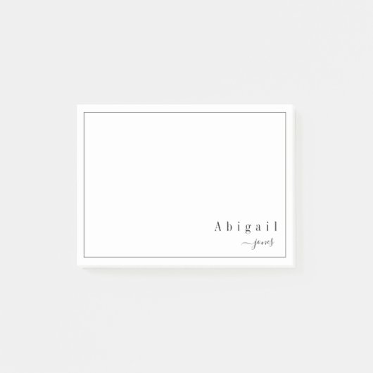 Eenvoudig Manuscript Modern gepersonaliseerde Stat Post-it® Notes (Voorkant)