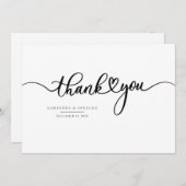 Eenvoudig Manuscript Modern Hand-Lettert Bedankkaart (Voorkant / Achterkant)
