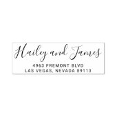 Eenvoudig Manuscript Moderne Adres van de Terugkee Zelfinktende Stempel (Design)