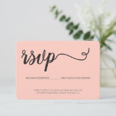 Eenvoudig Manuscript RSVP zonder de Gereserveerde  (Staand voorkant)