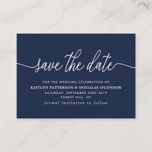 Eenvoudig Manuscript sparen de Datum Informatiekaartje (Voorkant)