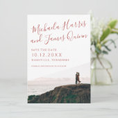 Eenvoudig Manuscript sparen de Datum Save The Date (Staand voorkant)