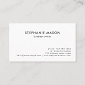 Eenvoudig Manuscript voor zakelijke minimalisisten Visitekaartje (Achterkant)