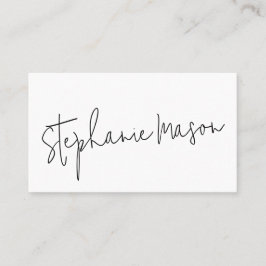 Eenvoudig Manuscript voor zakelijke minimalisisten Visitekaartje