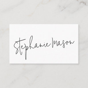 Eenvoudig Manuscript voor zakelijke minimalisisten Visitekaartje