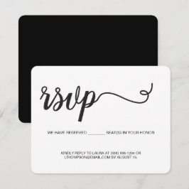 Eenvoudig Manuscript zonder de Gereserveerde Douan RSVP Kaartje