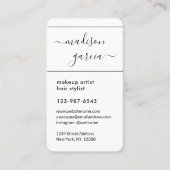 Eenvoudig Manuscript zwart en Witte Modern Vertica Afsprakenkaartje (Voorkant)