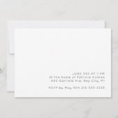 Eenvoudig Manuscript Zwarte en Witte Vrijgezellenf Kaart (Achterkant)