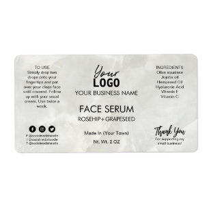 Eenvoudig Marble Face Serum Label