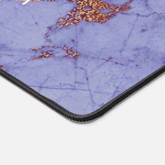 Eenvoudig Marble Logo Paars Gold Navy ID672 Bureaumat (Hoek)