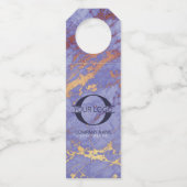 Eenvoudig Marble Logo Paars Gold Navy ID672 Flessenhanger (Voorkant)