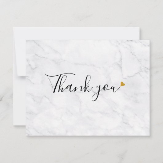 Eenvoudig Marble Script Business-bedankkaart Bedankkaart (Voorkant)