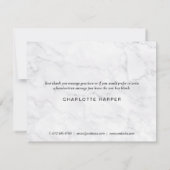 Eenvoudig Marble Script Business-bedankkaart Bedankkaart (Achterkant)