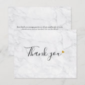 Eenvoudig Marble Script Business-bedankkaart Bedankkaart (Voorkant / Achterkant)