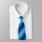 Eenvoudig marine & lichtblauw diagonaal streeppatr stropdas (Gebonden)