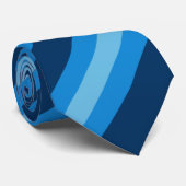 Eenvoudig marine & lichtblauw diagonaal streeppatr stropdas (Opgerold)