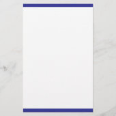 Eenvoudig marineblauw en wit monogram briefpapier (Achterkant)