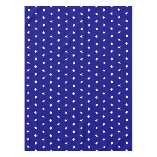 Eenvoudig marineblauw en wit sterrenpatroon tafelkleed (Voorkant)