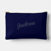 Eenvoudig marineblauw gepersonaliseerd Mannen Etui (Voorkant)