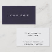 Eenvoudig marineblauw getextureerd Visitekaartje (Voorkant / Achterkant)