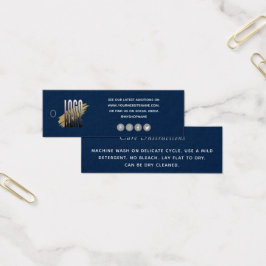 Eenvoudig marineblauw Logo-kledingverzorgingspakke Mini Visitekaartjes