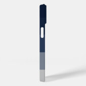 Eenvoudig marineblauw ombre grijs klassiek monogra Case-Mate iPhone case (Achterkant / Rechts)