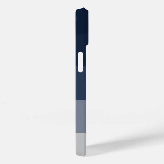 Eenvoudig marineblauw ombre grijs klassiek monogra Case-Mate iPhone case (Achterkant / Rechts)