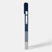 Eenvoudig marineblauw ombre grijs klassiek monogra Case-Mate iPhone case (Achterkant / Links)