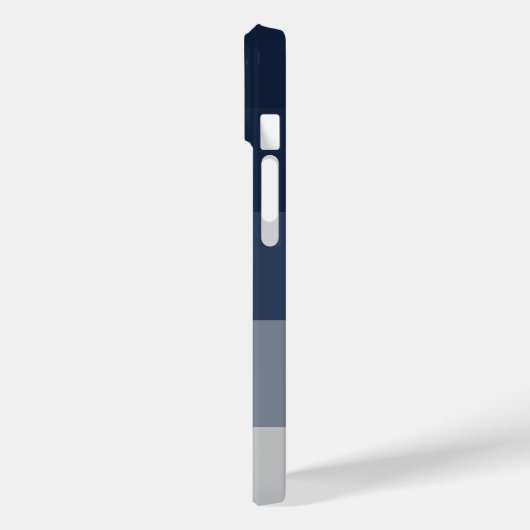 Eenvoudig marineblauw ombre grijs klassiek monogra Case-Mate iPhone case (Achterkant / Links)