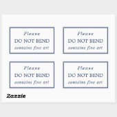 Eenvoudig marineblauw wit niet buigen rechthoekige sticker (Vel)