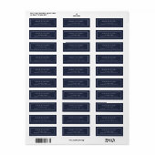 Eenvoudig marinemaand blauw logo etiket (Full Sheet)
