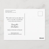Eenvoudig marinesultaat Blue Wedding Save the Date Briefkaart (Achterkant)