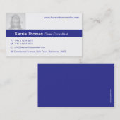 Eenvoudig marinesultaat en wit visitekaartje met b (Voorkant / Achterkant)