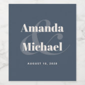 Eenvoudig marinesultachtig modern minimalistisch h wijn etiket (Enkel label)