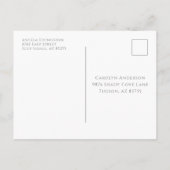 Eenvoudig marinewit, voorgedrukt bedankt Briefkaar Briefkaart (Achterkant)