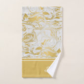 Eenvoudig Marmer Monogram Goud Witte Marmer Bad Handdoek (Handdoek)