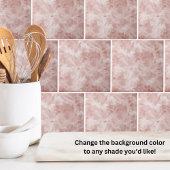 Eenvoudig marmeren terracotta roze tegeltje