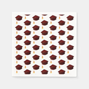 Eenvoudig Maroon Graduation Cap patroon Servet