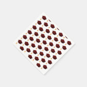 Eenvoudig Maroon Graduation Cap patroon Servet (Hoek)