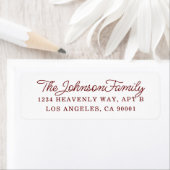 Eenvoudig Maroon Red Return-adres Etiket (Insitu)