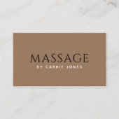 Eenvoudig Massagetherapeut Visitekaartje (Voorkant)