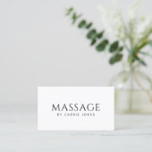 Eenvoudig Massagetherapeut Visitekaartje (Staand voorkant)