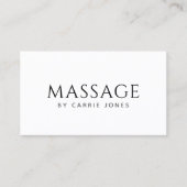 Eenvoudig Massagetherapeut Visitekaartje (Voorkant)